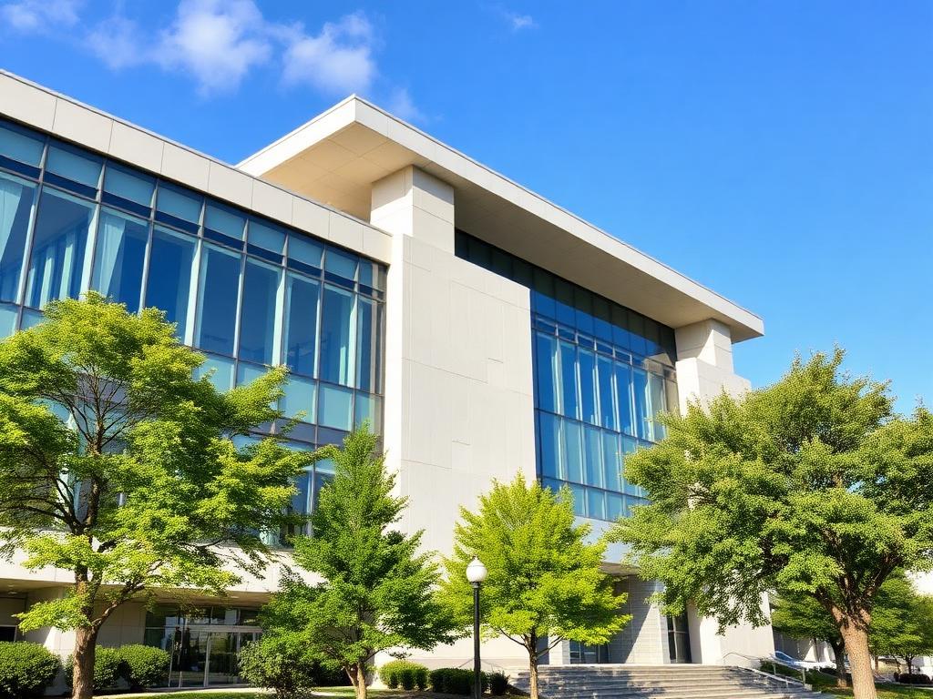 Modern university campus